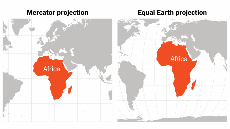 US votes against UN resolution to adopt new world map showing Africa’s size more accurately
