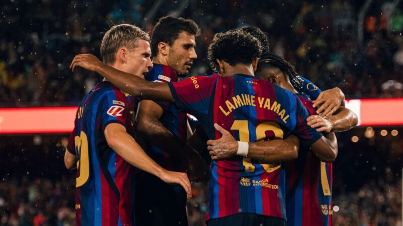 Raphinha scores hat-trick as Barcelona thrash Racing Santander 7-2