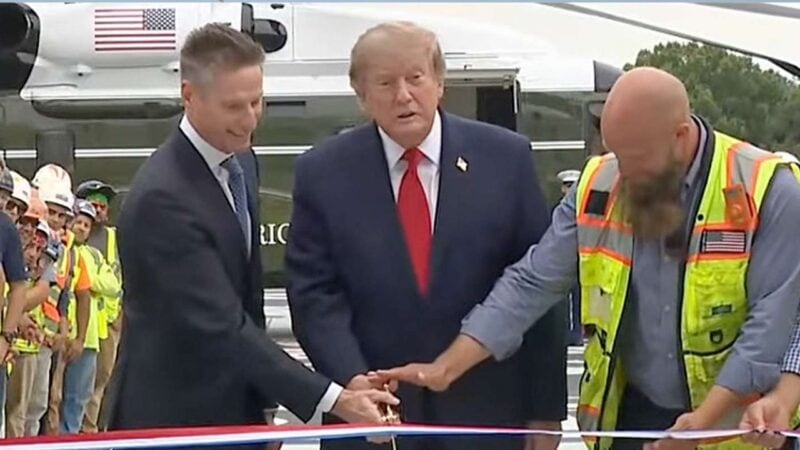 Trump left inaudible at White House helipad event amid TV networks’ boycott