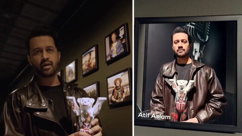 Atif Aslam receives Berlin Bear award after sold-out concert in Germany; framed portrait joins Katy Perry and Rihanna