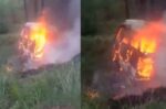 11 injured as school van falls into ravine, catches fire in Murree