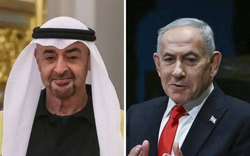 Netanyahu’s office says UAE visit came after President Sheikh Mohamed bin Zayed Al Nahyan’s invitation