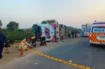 10 killed, 44 injured as bus turns turtle in Rajanpur; driver flees scene