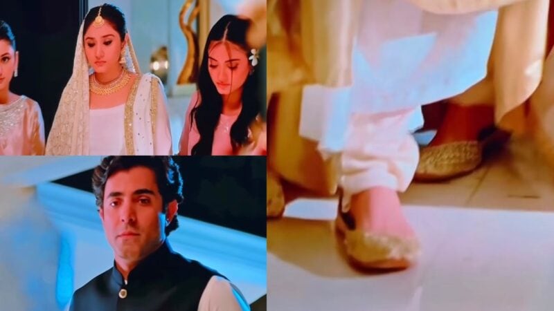 Zaryab’s mismatching khussas steal attention in Dar-e-Nijat nikah scene