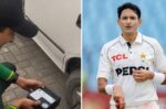 Cricketer Mohammad Abbas spotted helping inflate commentator Kashif Asif’s car tyre