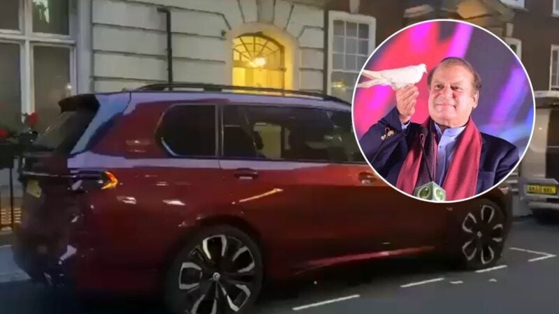 Two of Nawaz Sharif’s vehicles vandalised in London