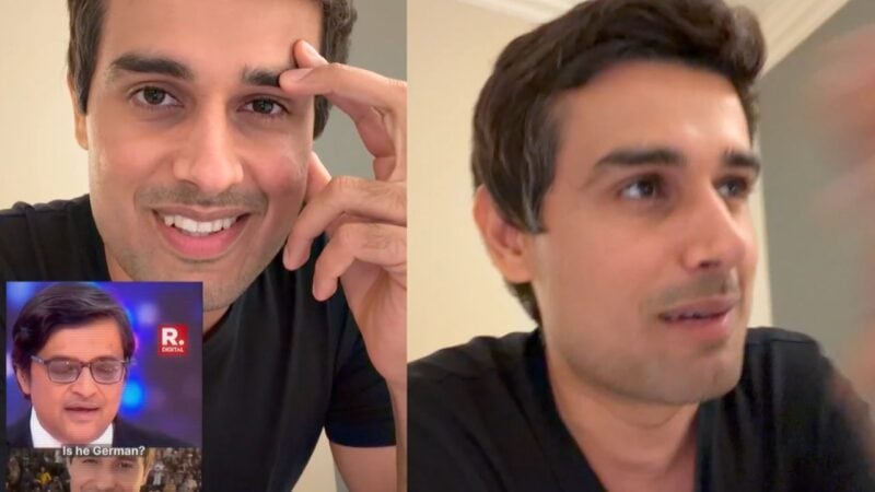 Dhruv Rathee mocks Arnab Goswami, social media users join in on criticism