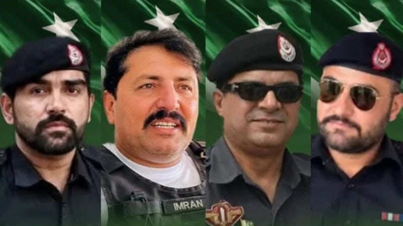 Four policemen martyred, two terrorists killed in Karak operation