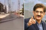 ‘Grand plan to pressure HESCO’: Sindh CM defends carpeting with electric poles in middle of Hyderabad road