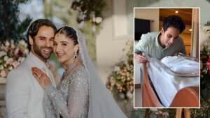 ‘The king of our jungle’: Mawra Hocane, Ameer Gilani welcome baby boy Azmar