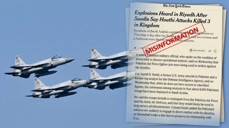 ‘Fake and fabricated’: Pakistan rubbishes New York Times report claiming PAF jets being used against Houthis